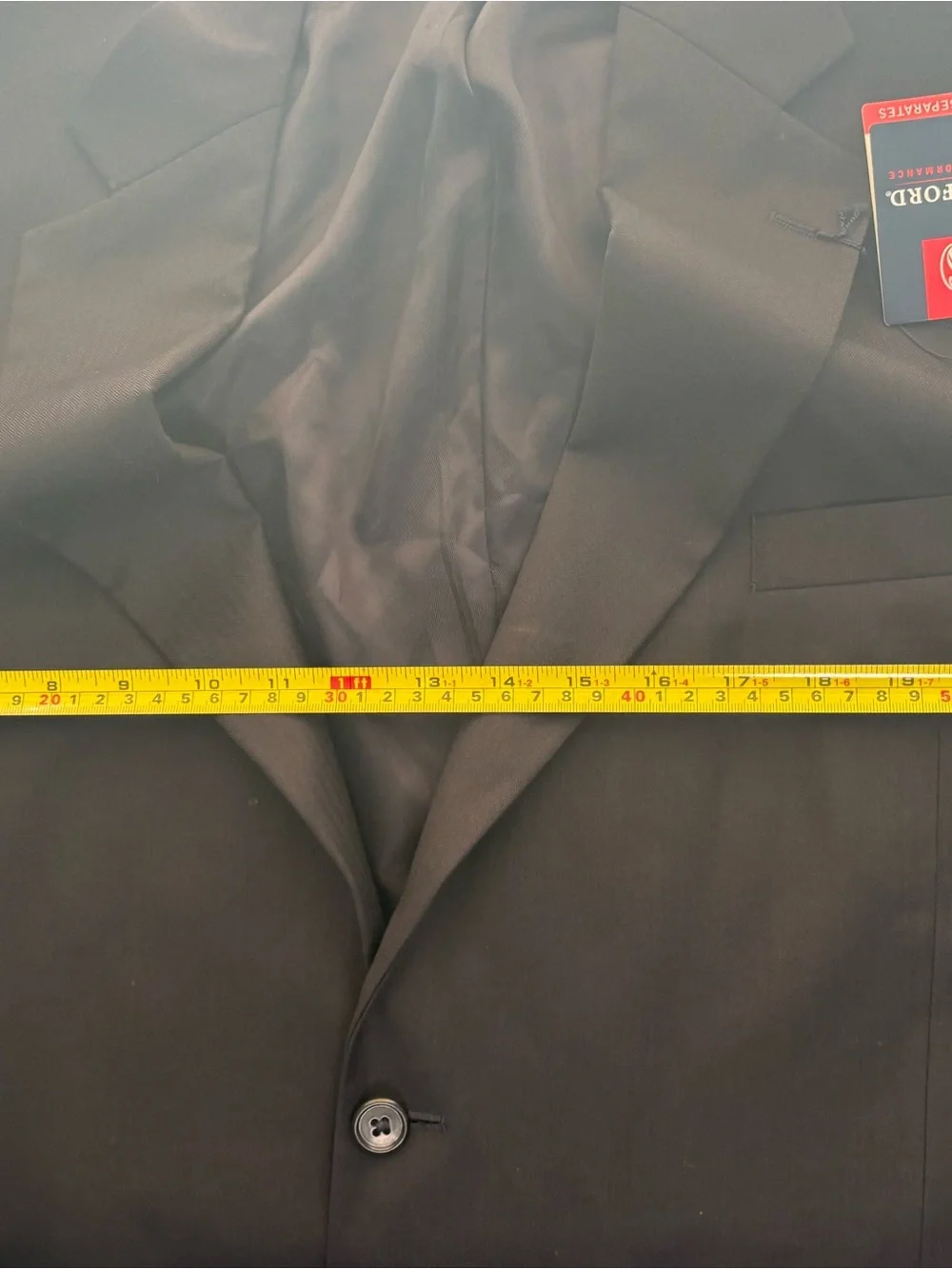 NWT Stafford Men's Navy Two-Button Suit Jacket-55 chest; 30 arms